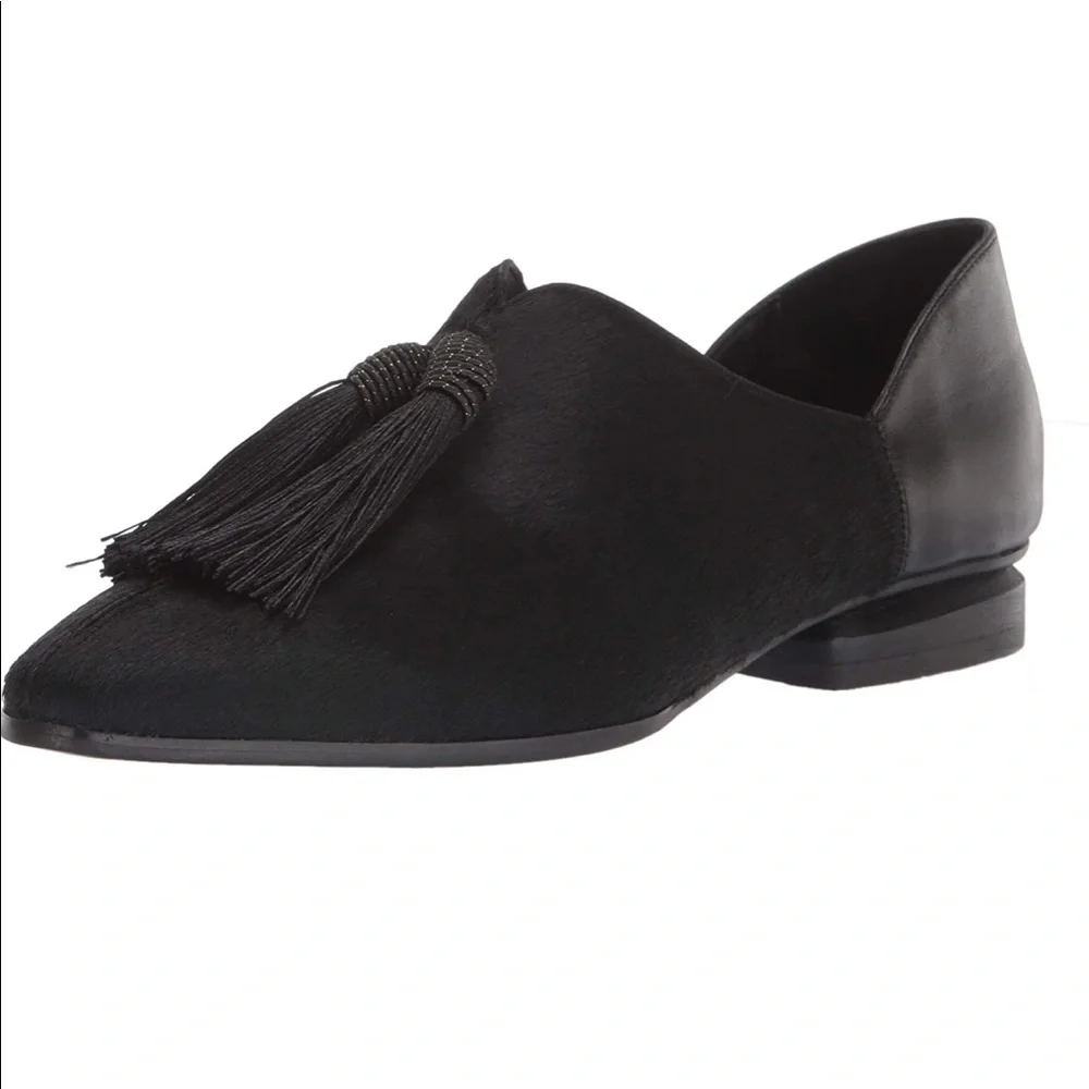 Anthropologie Black Tassel Loafers